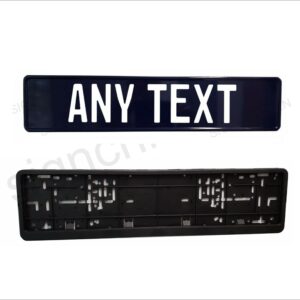 Gloss Black / European License Plate