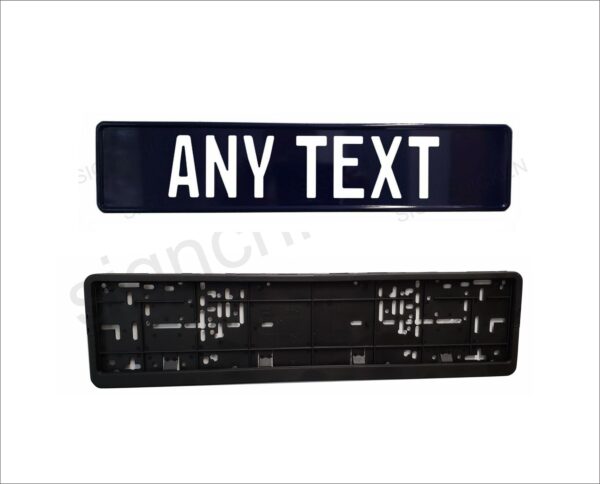 Gloss Black / European License Plate