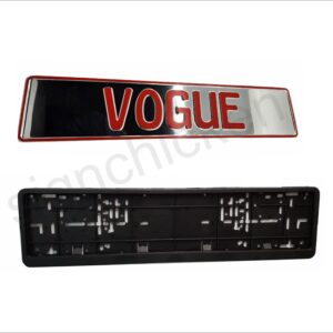 Mirrored Chrome/ European License Plate