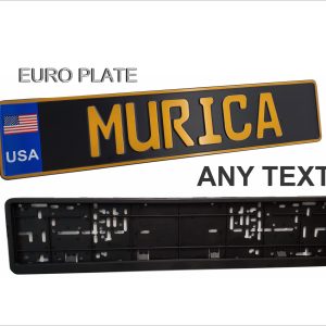 USA Black / European License Plate
