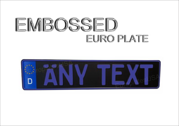 Dutchland - German / Flat Black Matte / European License Plate - Image 4