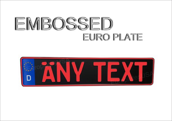 Dutchland - German / Flat Black Matte / European License Plate - Image 2