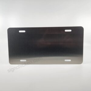 Clear Brushed License Plate / 6" x 12" - Set of 10