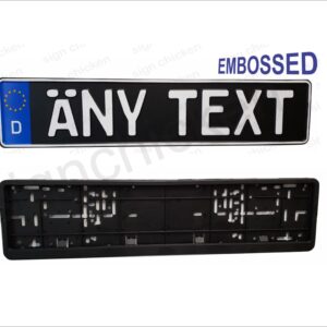 Dutchland - German / Flat Black Matte / European License Plate