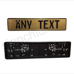 Gold / European License Plate