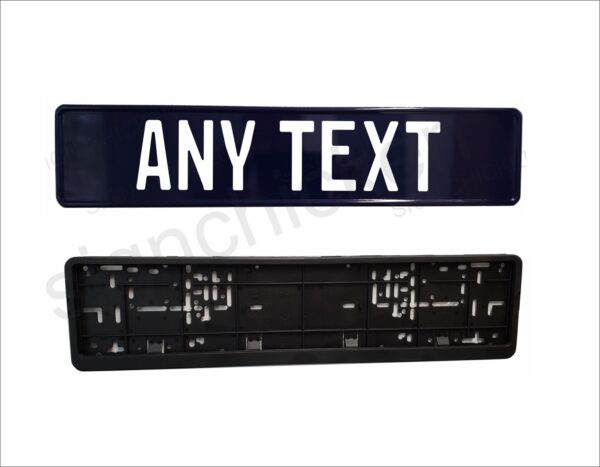 Navy Blue / European License Plate