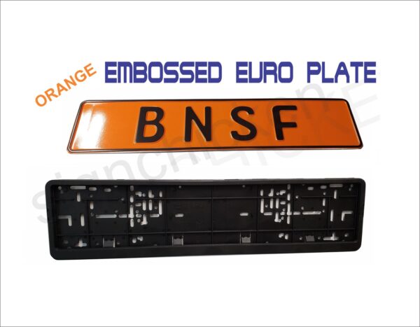Orange / European License Plate