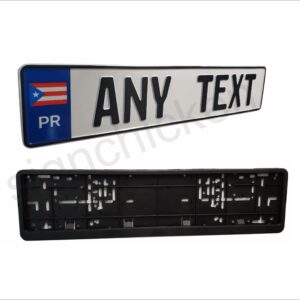 Puerto Rico / European License Plate