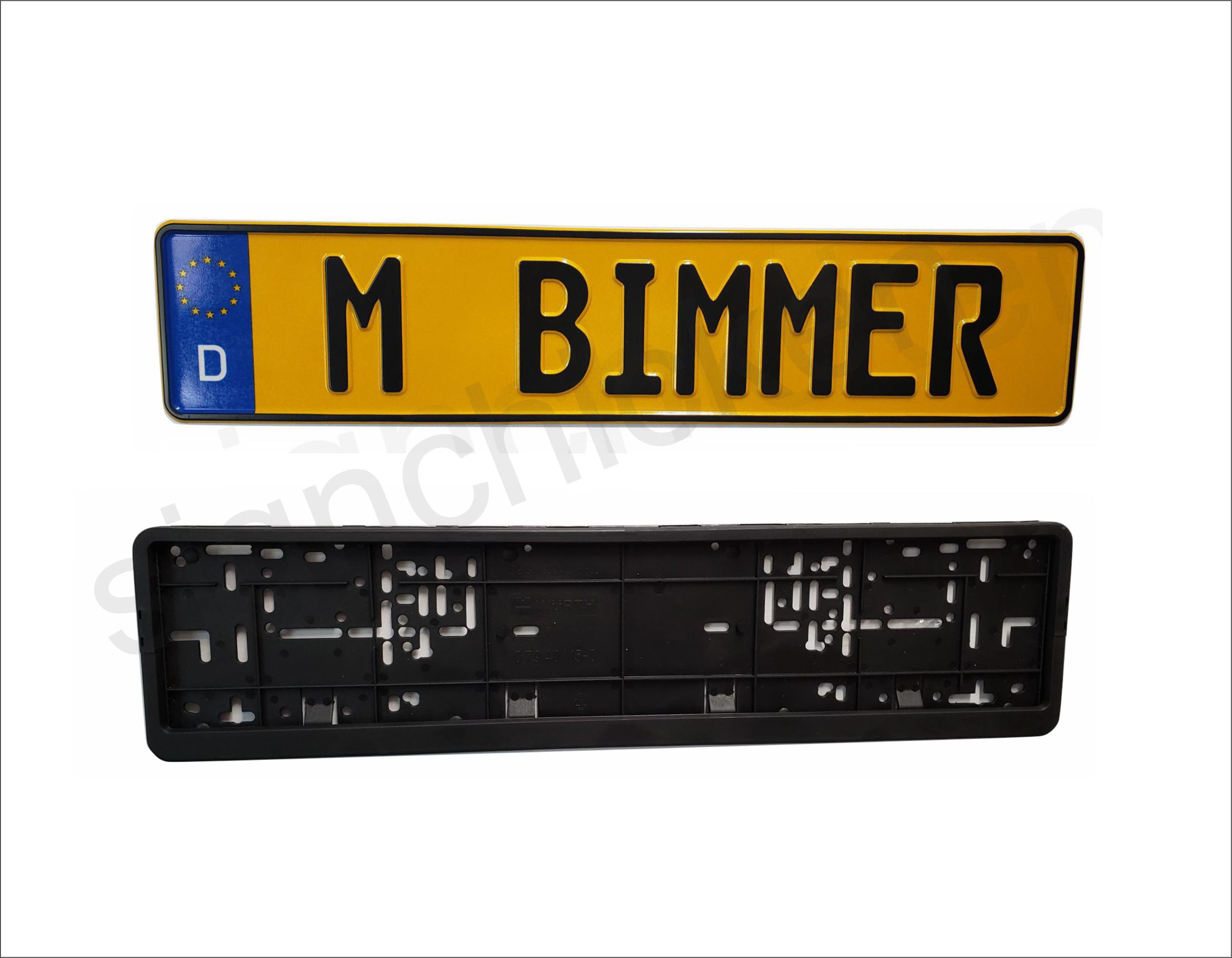Dutchland - German / Yellow D / European License Plate