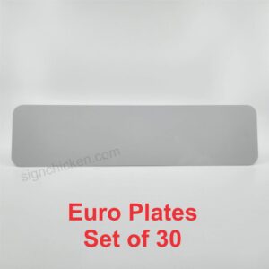 European Plate / 4.5" x 20.5" / Set of 30