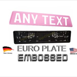 All Pink / European License Plate